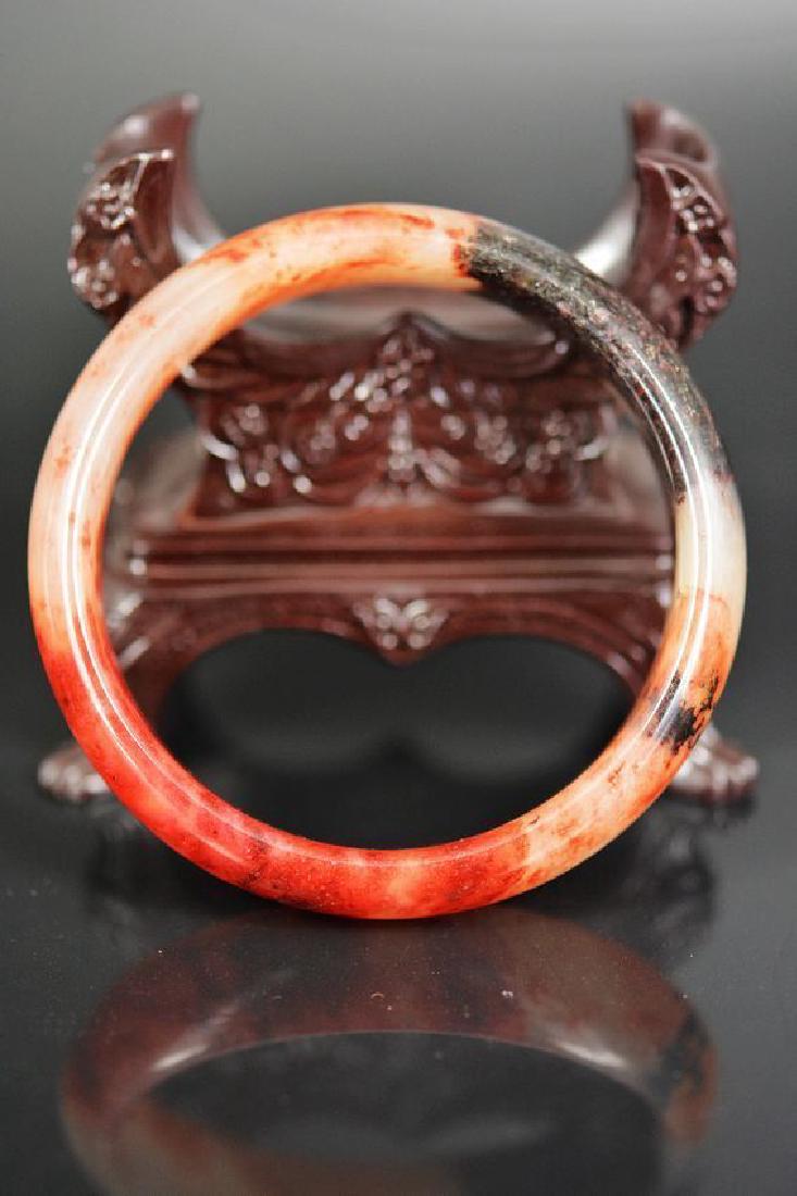 Vintage 1960s  Natural  Jade Bangle 63 mm (1 of 4)