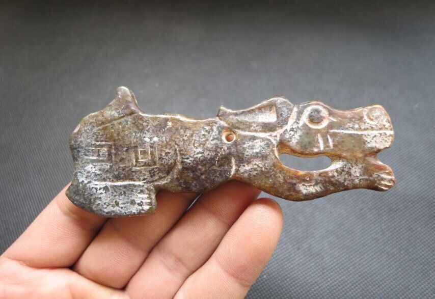 Antique Carved Chinese Jade figure Sculpture (1 of 2)