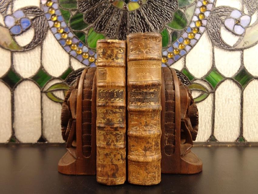 1744 Catholic MASS Ceremonies Rites + Brabant Supreme C: 1744 Catholic MASS Ceremonies Rites + Brabant Supreme Court Rulings Wynants Two volume lot on the rites and ceremonies of the Catholic mass Binding: tight and secure leather binding-Pages: complete wi