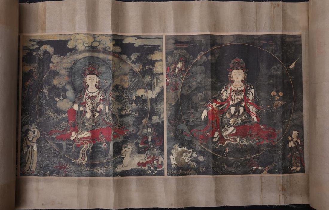 Large Chinese Painted Calligraphy Stamped Scroll (1 of 8)