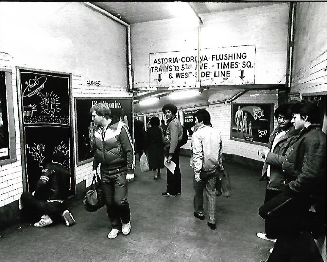 Black & White Keith Haring New York Art Photo: Black & White Keith Haring New York Art Photo - Print Size 8" x 10"