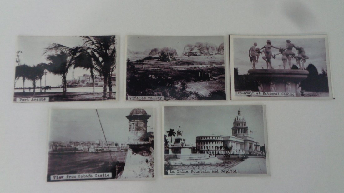 Lot of 5 Cuba Photos Images Before Castro's Revolution.: Lot of 5 Cuba Photos Images Before Castro's Revolution. -Port Avenue-La India fountain and Capitol-View from Cabana Castle-Fountain at National Casino-Finales Valley. Photo Size: 6"x4" - Color: White 