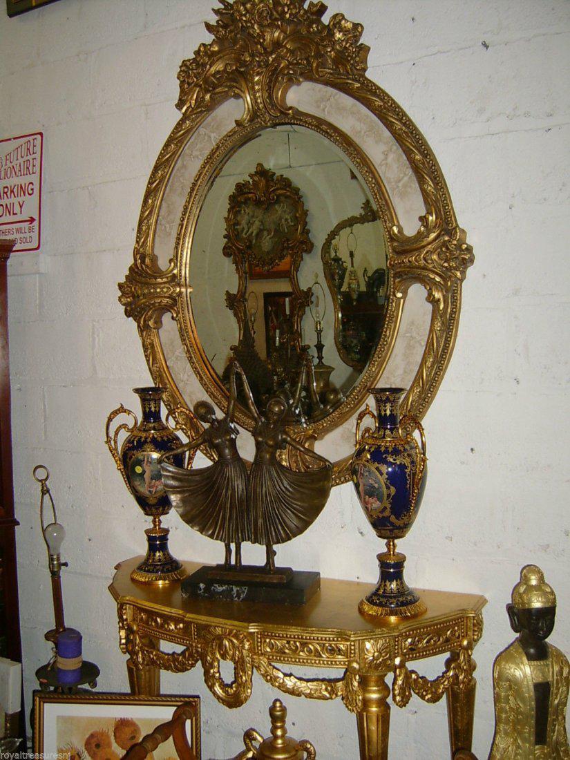 Gold Leaf Oval Four Plaque Angels Mirror4 Plaque Oval (1 of 6)