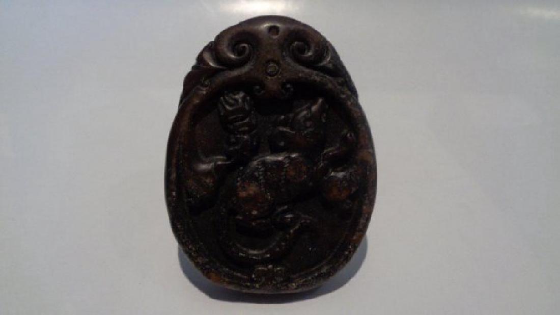 Chinese old jade Carved Rat Pendant (1 of 1)