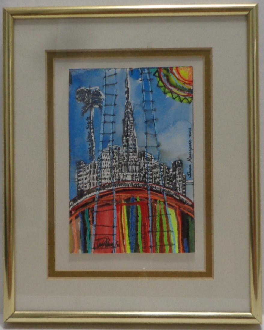 Original J Rivera - New York 2011 Painting Framed. Fra (1 of 3)