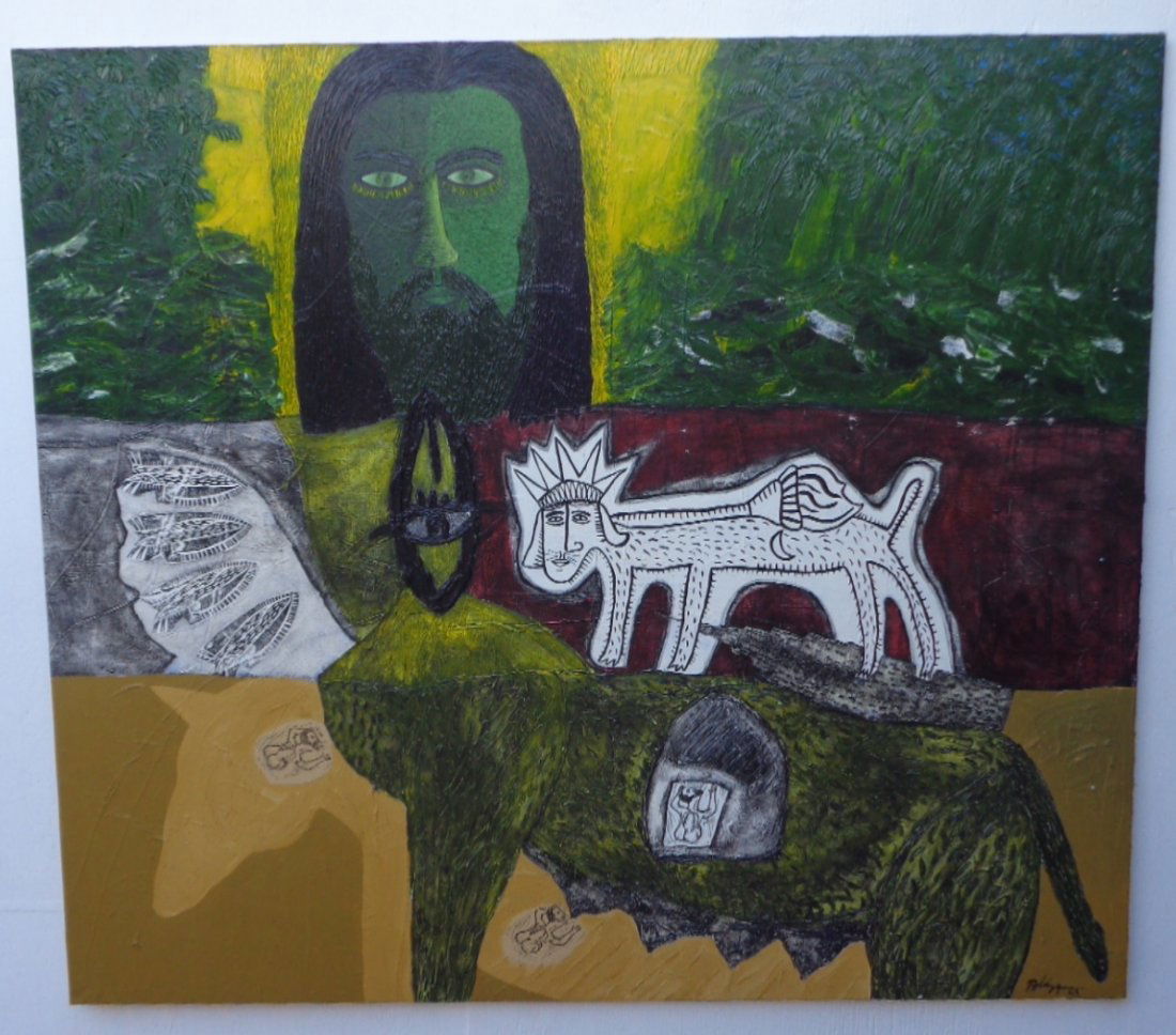 Large Painting Cuban Artist Michel Blazquez - Ciclo De (1 of 6)