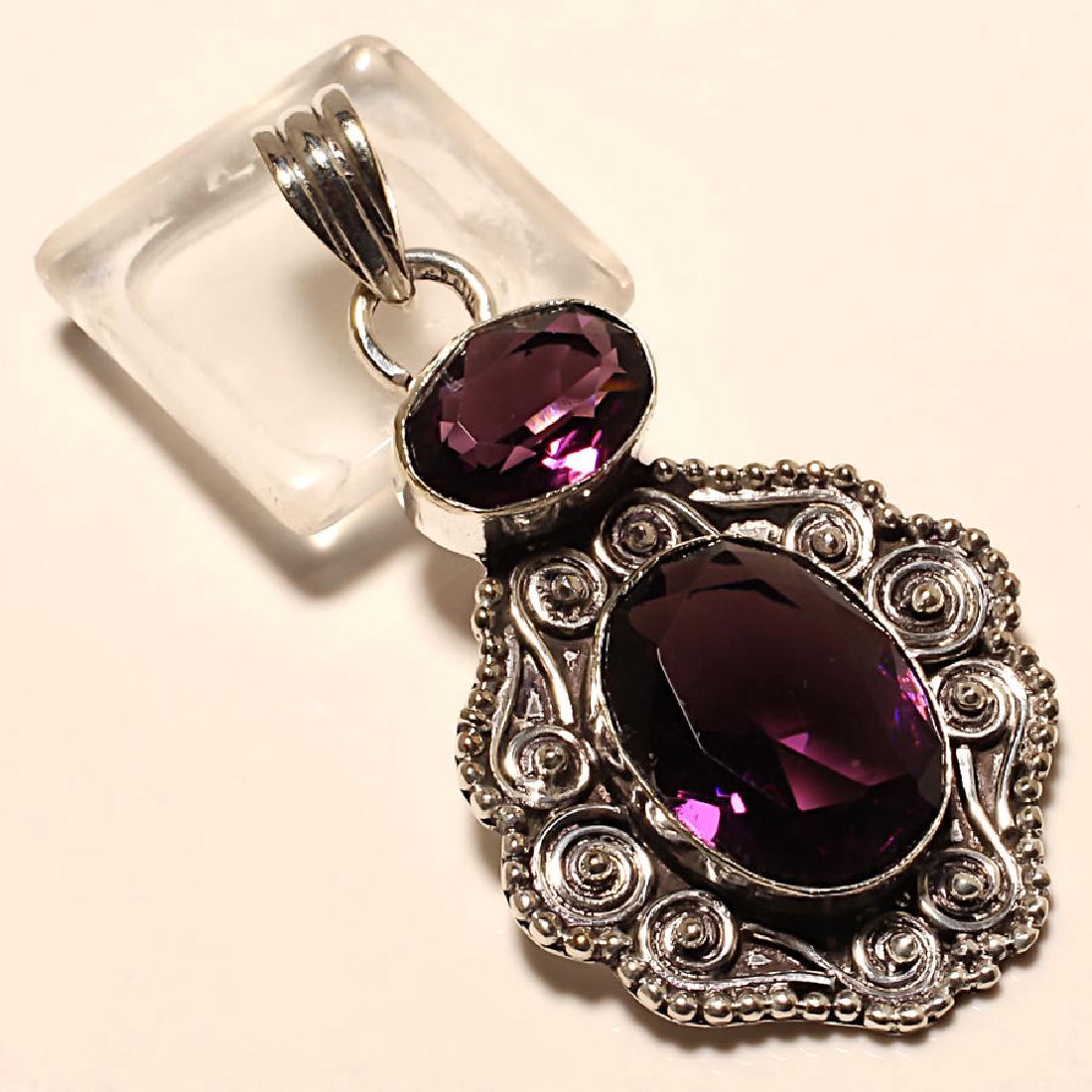 AFRICAN AMETHYST  925 SILVER PENDANT (1 of 1)