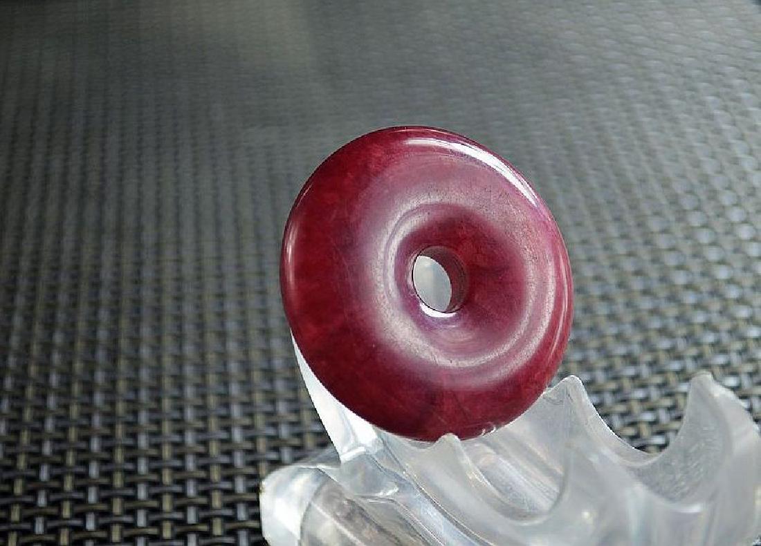 100% Natural red xiu jade carved  pendant (1 of 1)