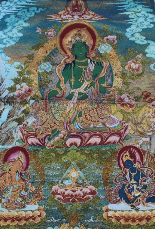 Large Temple Tibet Cloth Silk Embroidery Buddha (1 of 2)