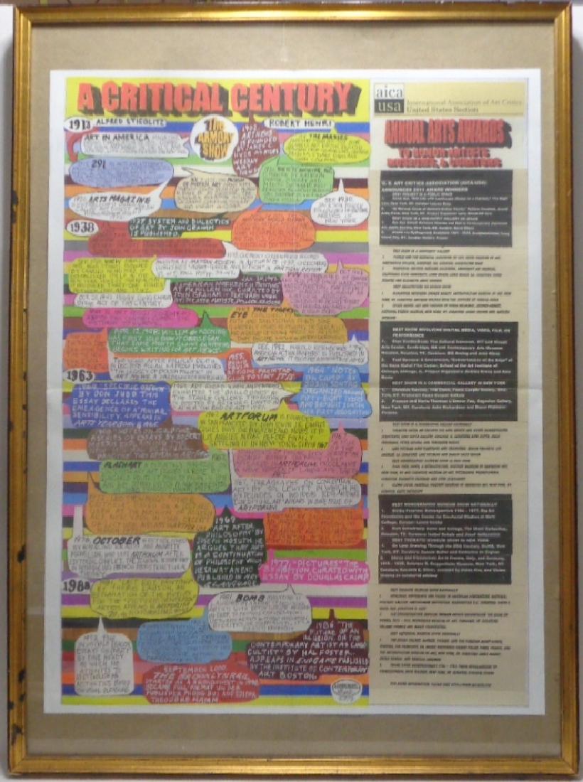 Loren Munk Colorful flowcharts signed Print.There is fo: Loren Munk Colorful flowcharts signed Print.There is folding marks on the artwork.