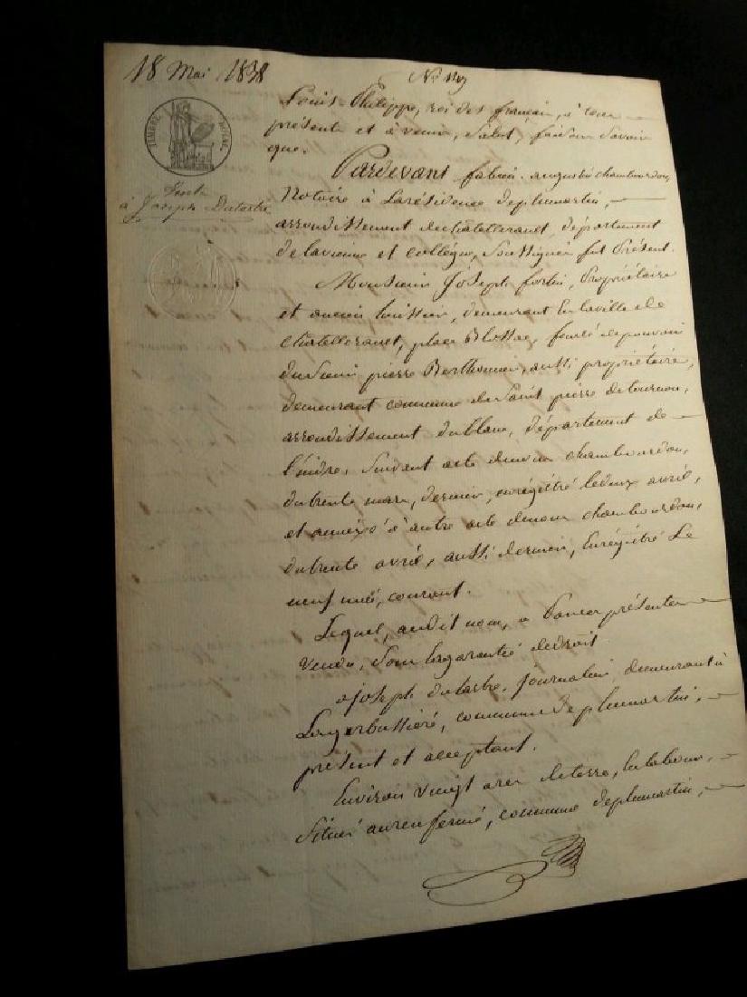 Antique Notary document composed on May 1838. (1 of 4)