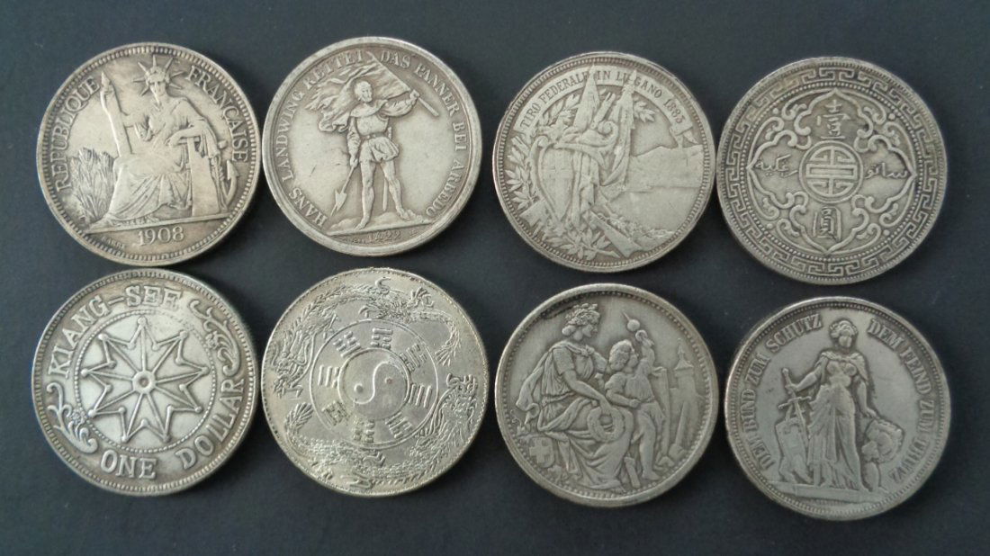 Lot of 8 Foreign Coins. (1 of 2)