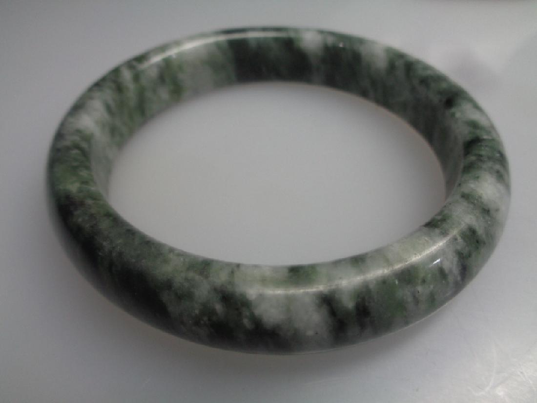 Natural Green Jade Bangle Bracelet 61mm (1 of 2)