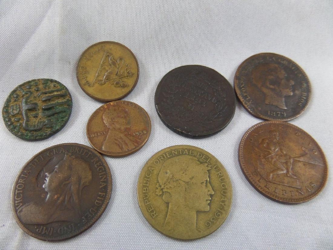 Lot of 7 Old World Foreign Coins-1958-1936-1905-1879-18 (1 of 1)