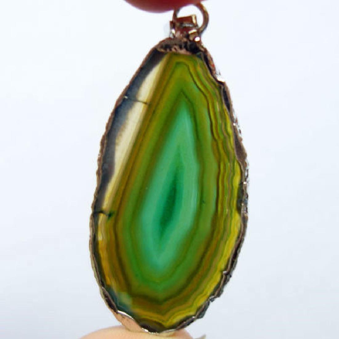 Agate Slice Pendant. Size:55x26x3mm (1 of 1)