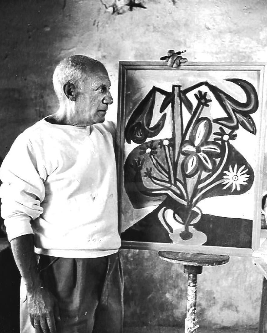 Large Black & White Pablo Picasso Photo - Spain - (1 of 2)