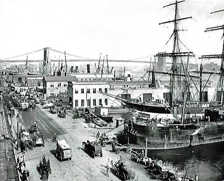 1901 Photo, Brooklyn Bridge (1 of 2)