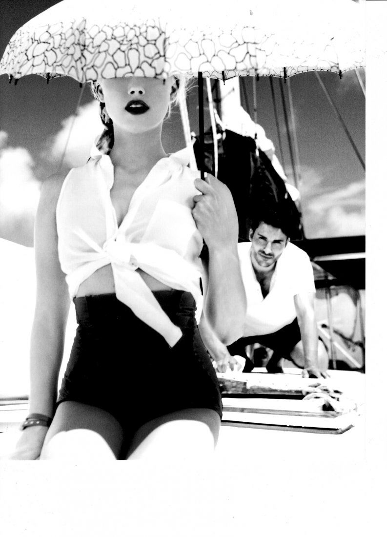 Vintage B&W Fashion Model Photo (1 of 1)