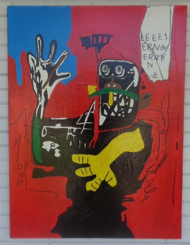 Jean-Michel Basquiat (1960 - 1988) GRAFFITI ART FIGURE. (1 of 4)