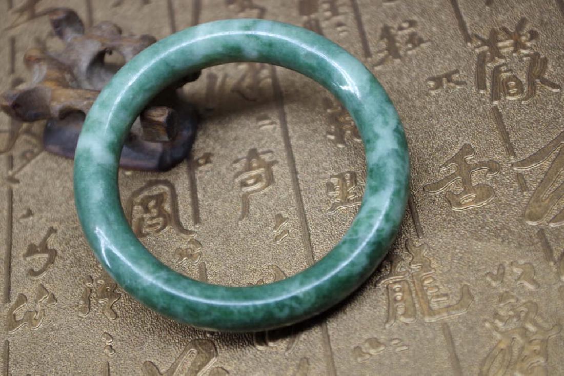 Old Chinese natural green jade bracelet - 59 mm (1 of 1)