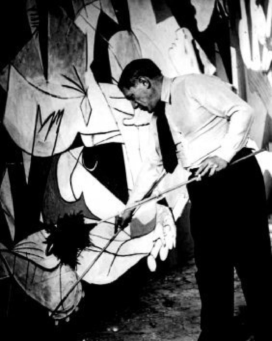 Black and White Pablo Picasso Photo: Black and White Pablo Picasso Photo Print Size: 8 x 10 Inches