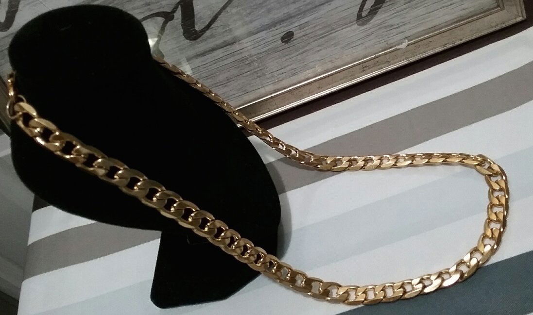 24K Gold Chain Cuban Necklace (1 of 3)