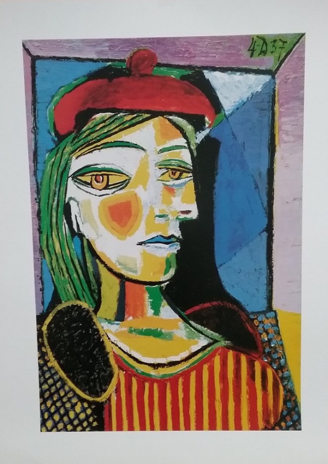 Picasso Lithograph Print Girl with Red Beret (1 of 2)