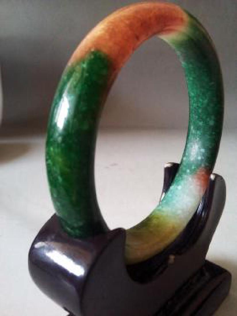 Chinese rare white and green Jade bracelet (1 of 5)