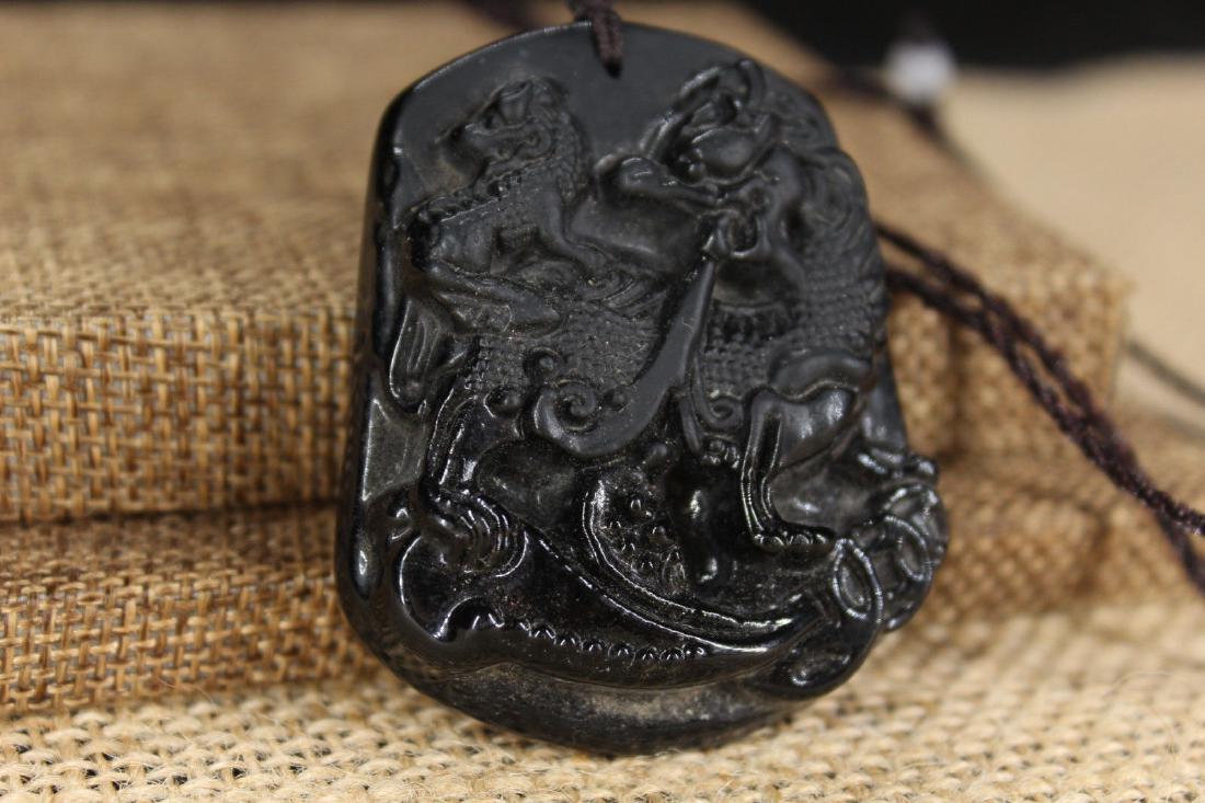 Natural Jade Hand-Carved Pendant (1 of 2)