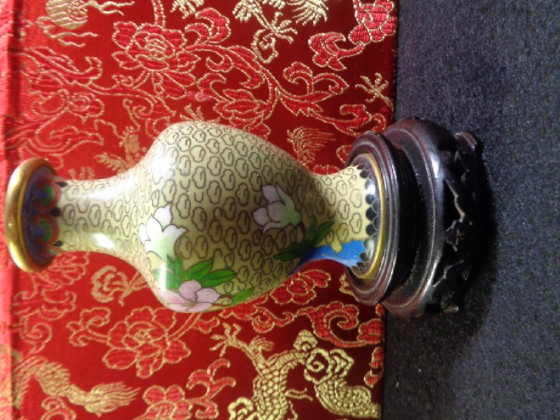 Cloisonne Vase Multicolored Flowers (1 of 5)