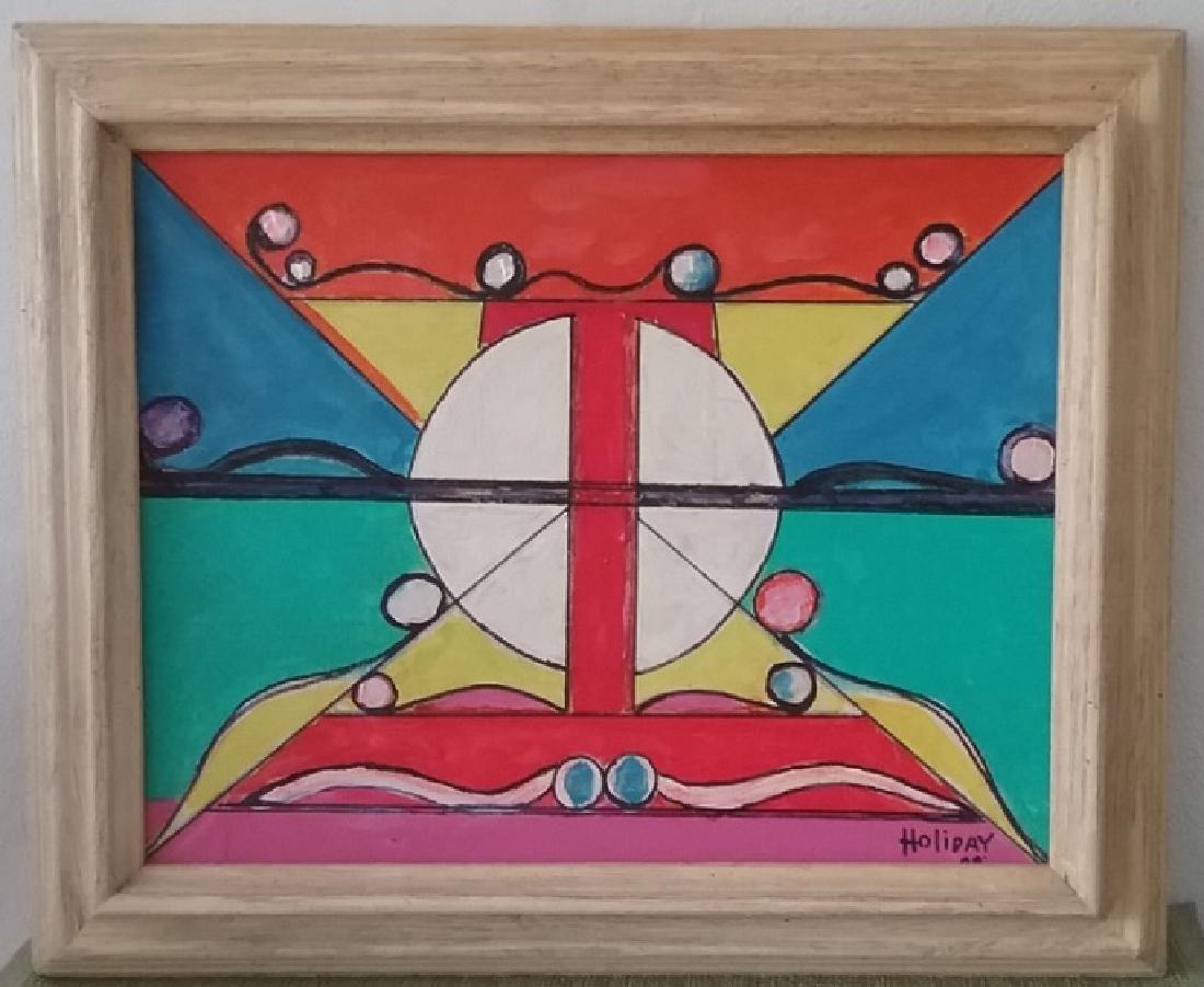 Joe Holiday hand painting signed (1 of 3)