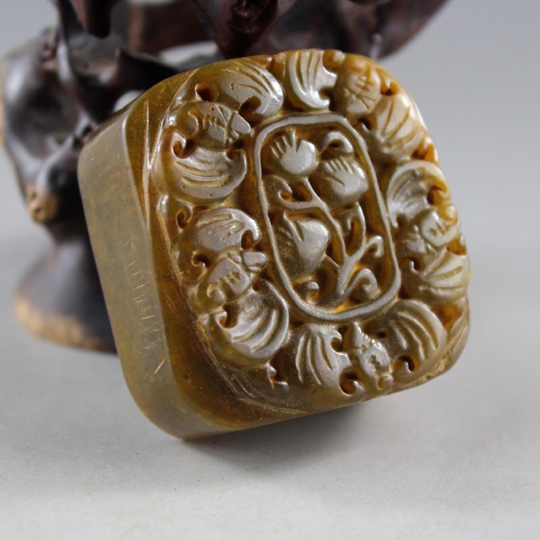Ancient Hand Carved Jade Seal (1 of 4)