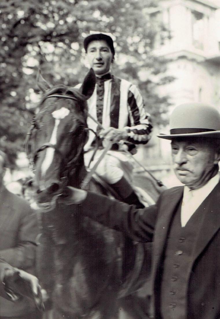 B&W 1958 horse"San Roman"jockey R Poincelet Grand Prix (1 of 2)