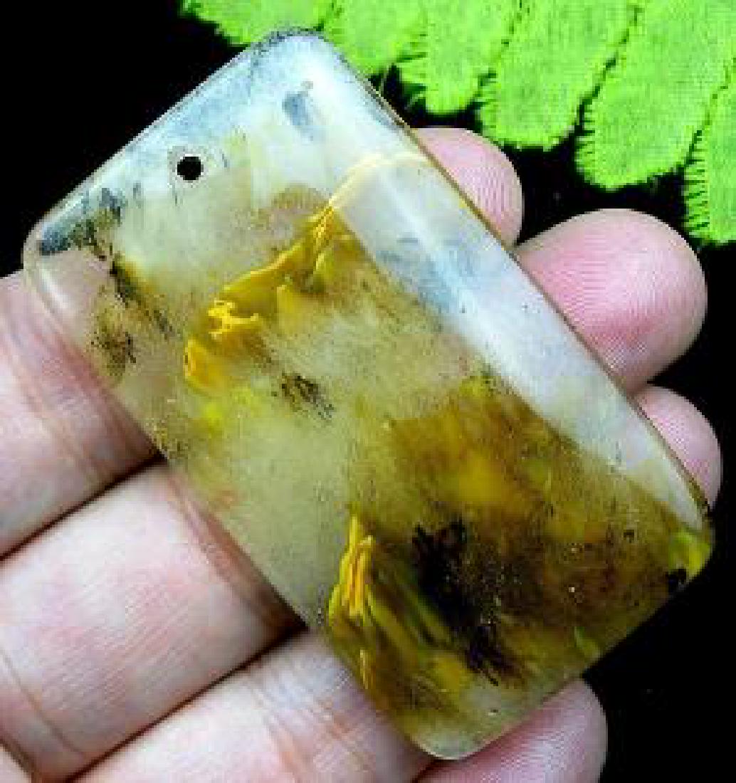 Natural Translucent Agate pendant bead (1 of 1)