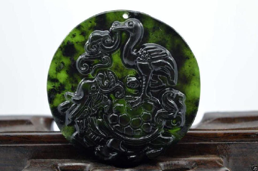 Jade nephrite carving black jade pendant (1 of 1)