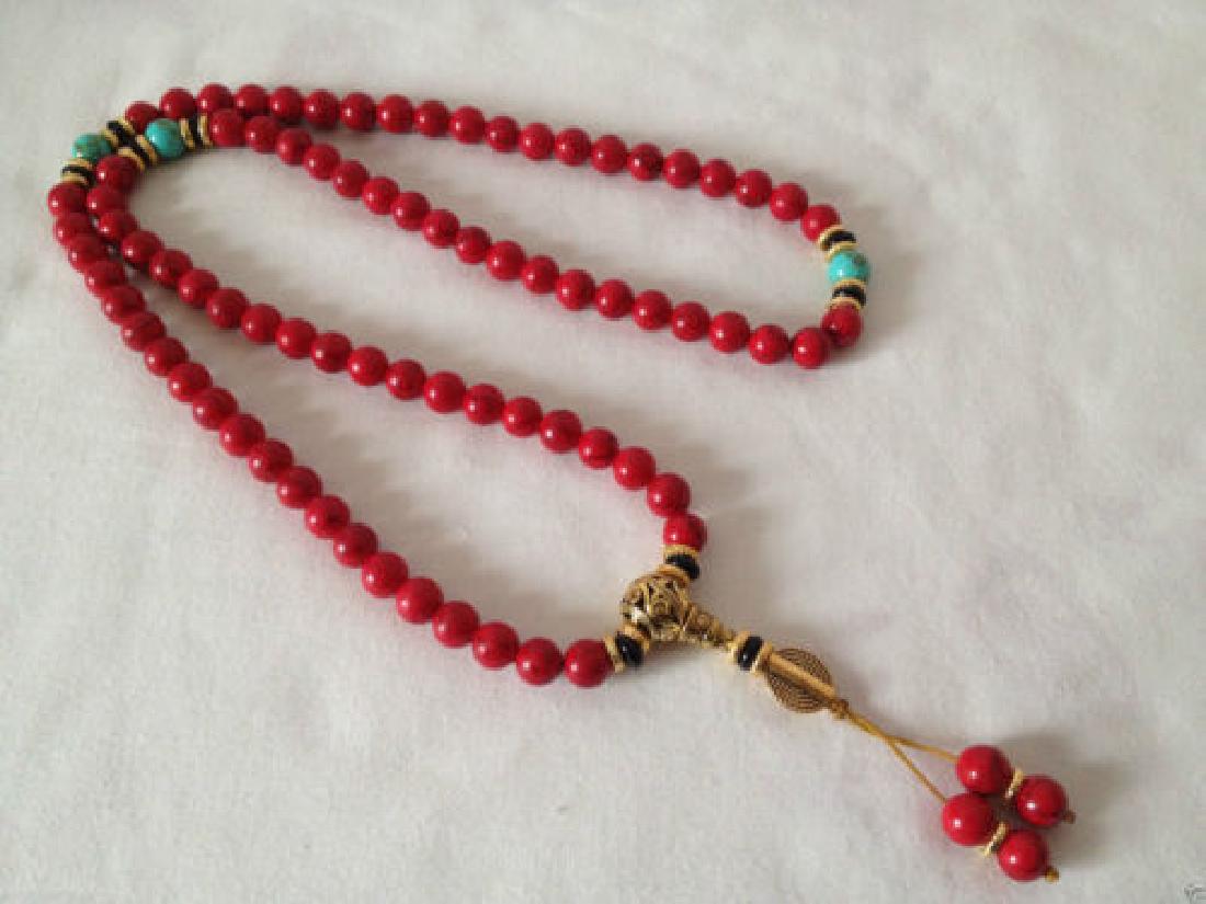 Red Bodhi buddhist buddha worry prayer bead (1 of 1)