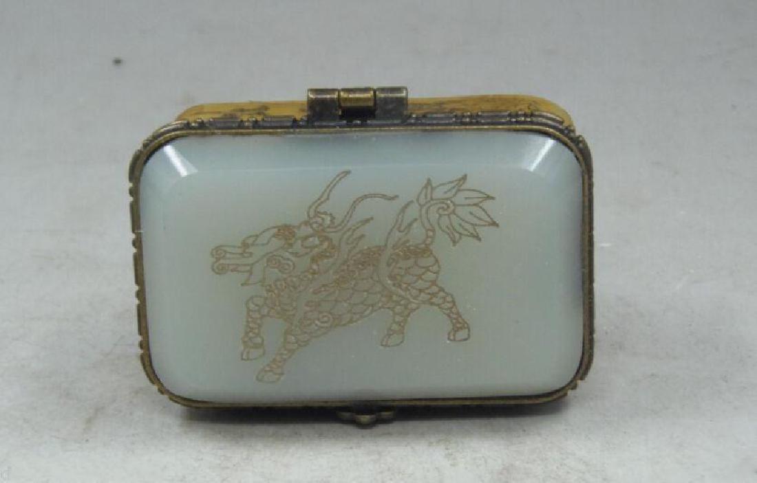 Old Bronze Dragon Dragons Foo Fu Dog Lion Incense Burne: Vintage Bone white Jade Carving dragon Jewelry Box:size:(5.0ÃƒÂƒÃ‚ÂƒÃƒÂ‚Ã‚Â—6.0ÃƒÂƒÃ‚ÂƒÃƒÂ‚Ã‚Â—2.0)inch