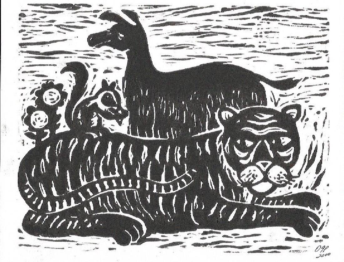 Original Lino Cut, Signed (1 of 2)