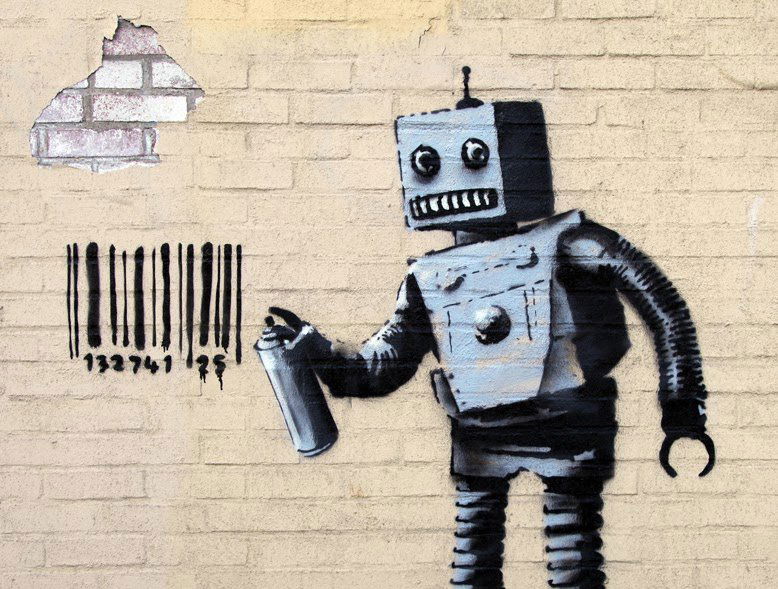Bansky Robot  Art Print (1 of 1)
