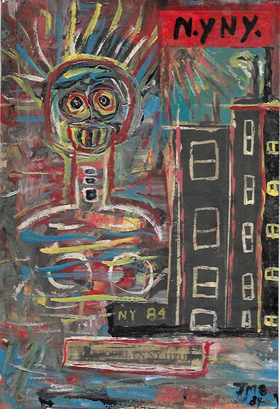 Jean-Michele Basquiat NYC Street Art Painting Sign (1 of 2)