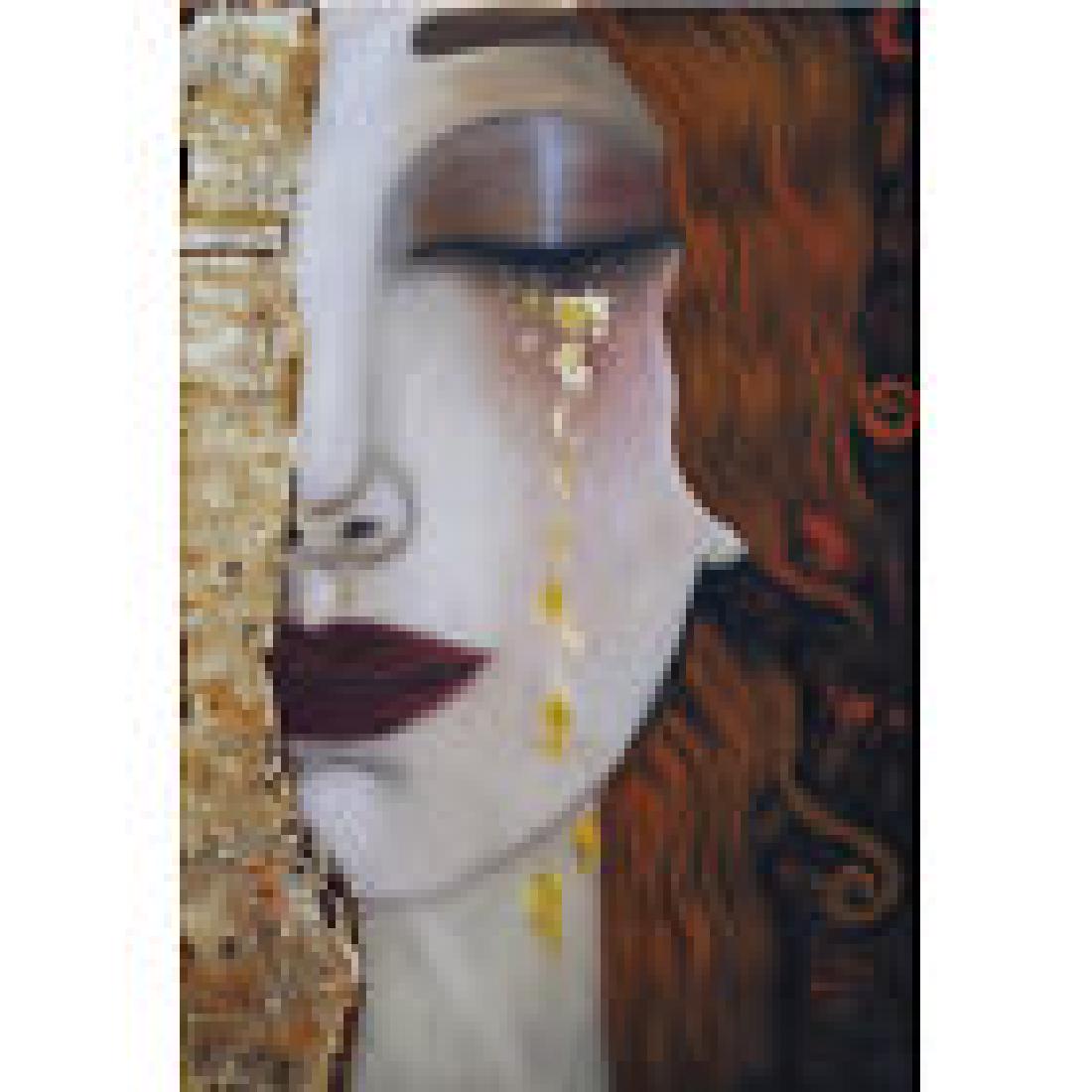 Gustav Klimt Giglee On Canvas: Gustav Klimt Giglee On Canvas Size:14 x 18.