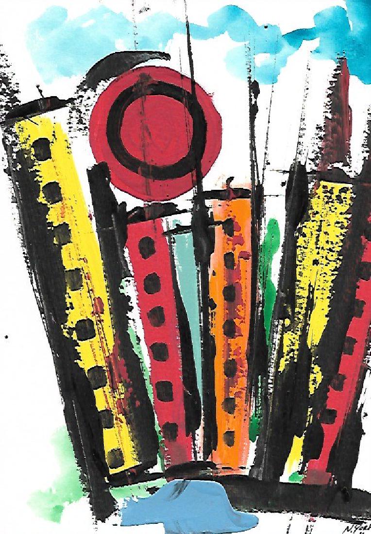 Original Abstract Geometric Expressionism Painting (1 of 2)