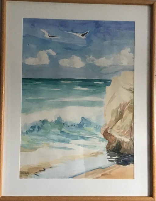 Watercolor Sign Julia Kelly Matted Wood Frame Feb 11 2019