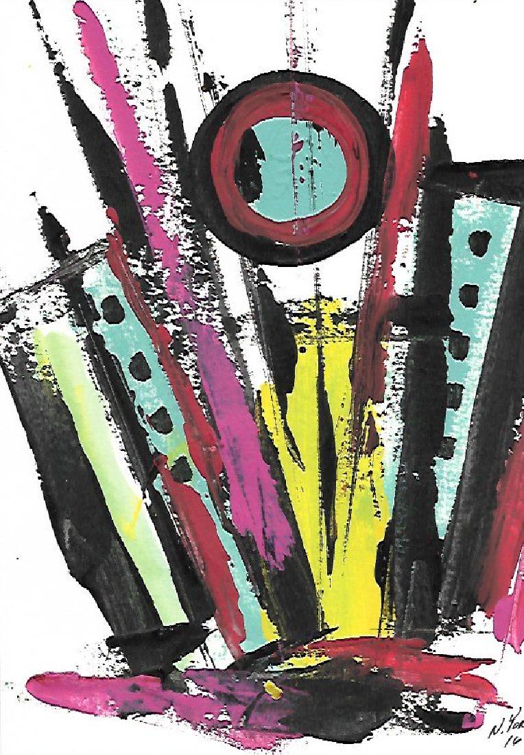 Original Abstract Geometric Expressionism Painting (1 of 2)