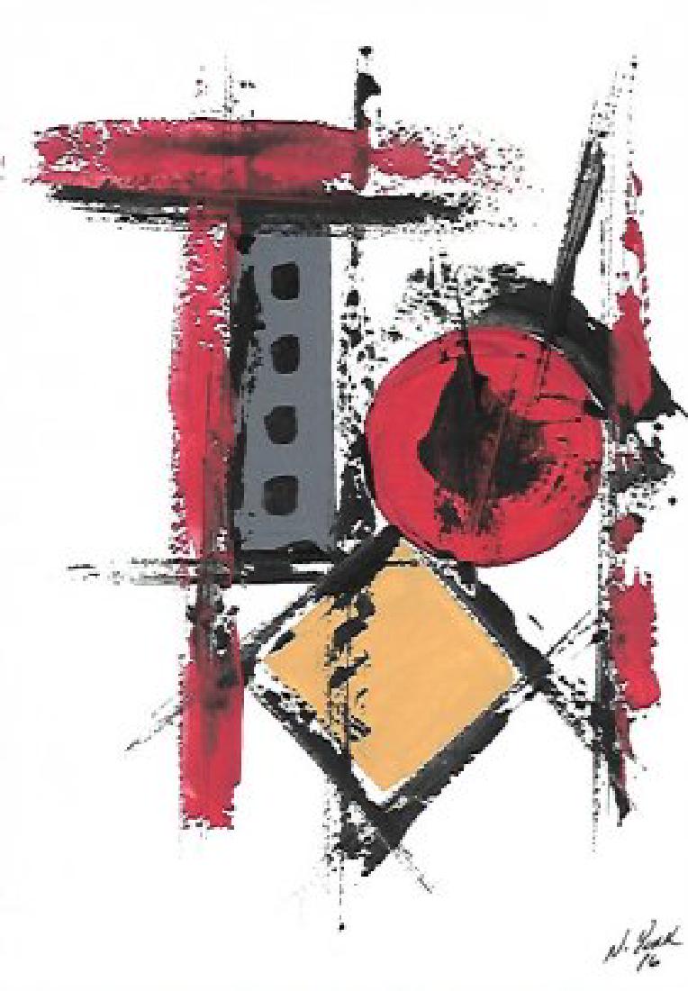 Original Abstract Geometric Expressionism Painting (1 of 2)