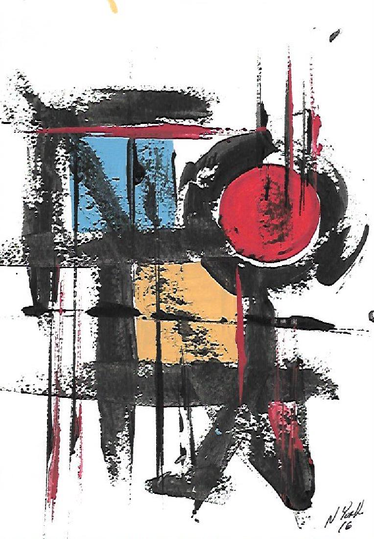 Original Abstract Geometric Expressionism Painting (1 of 2)