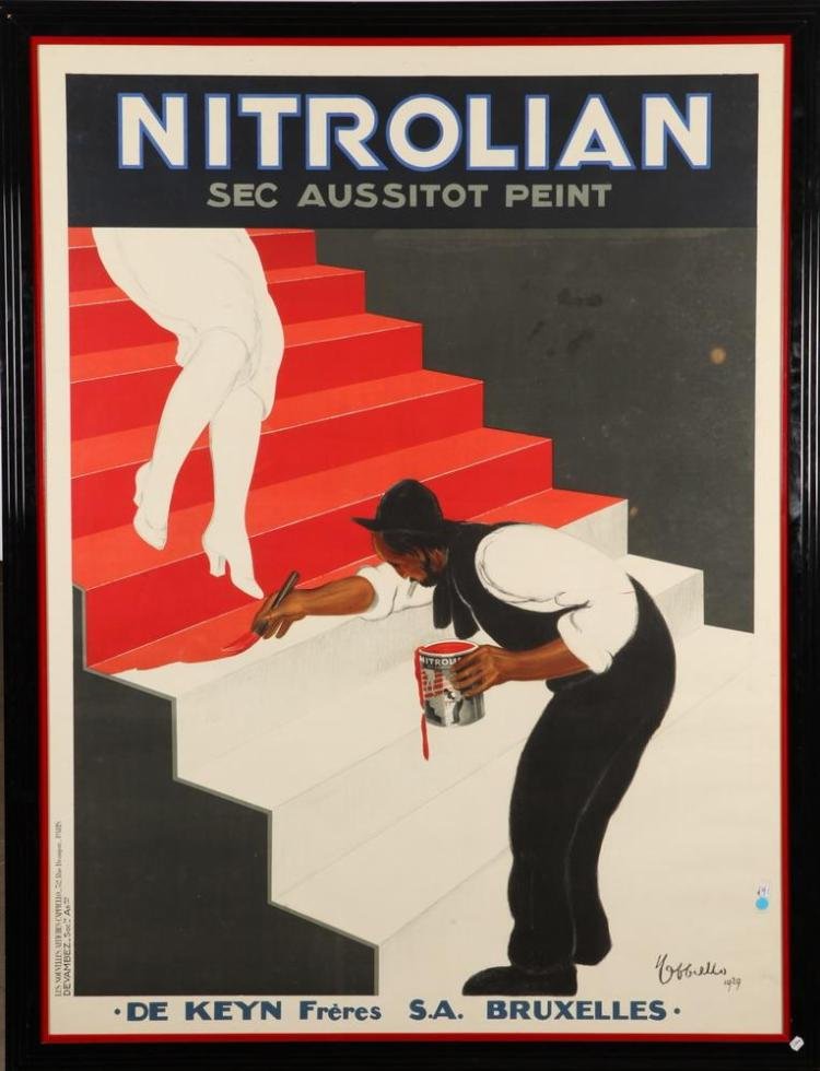 LEONETTO CAPIELLO: "NITROLIAN"  1929 LITHOGRAPH POSTER (1 of 2)