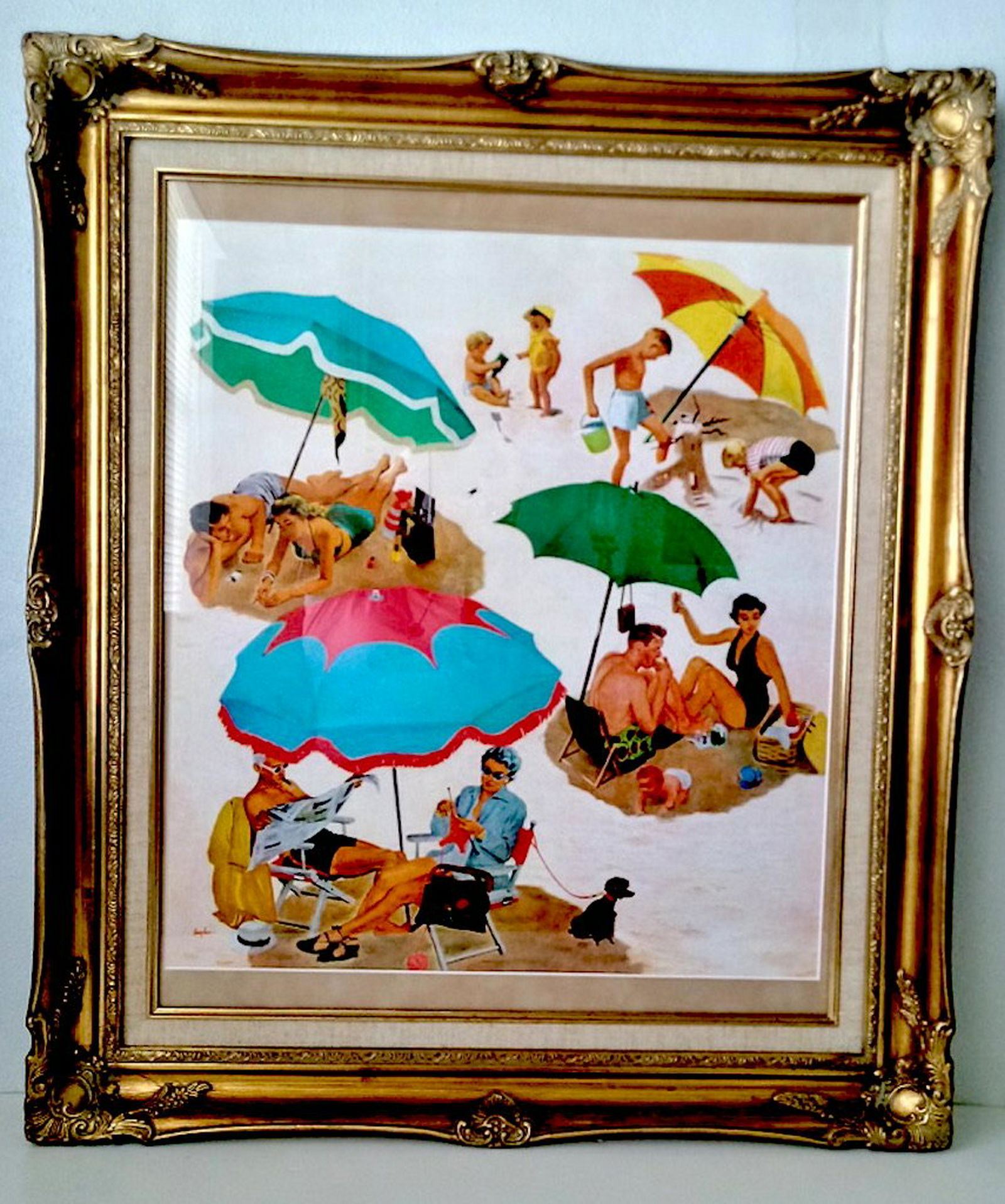 Gold Ornate Framed/ Polyglass Print Signed (1 of 4)