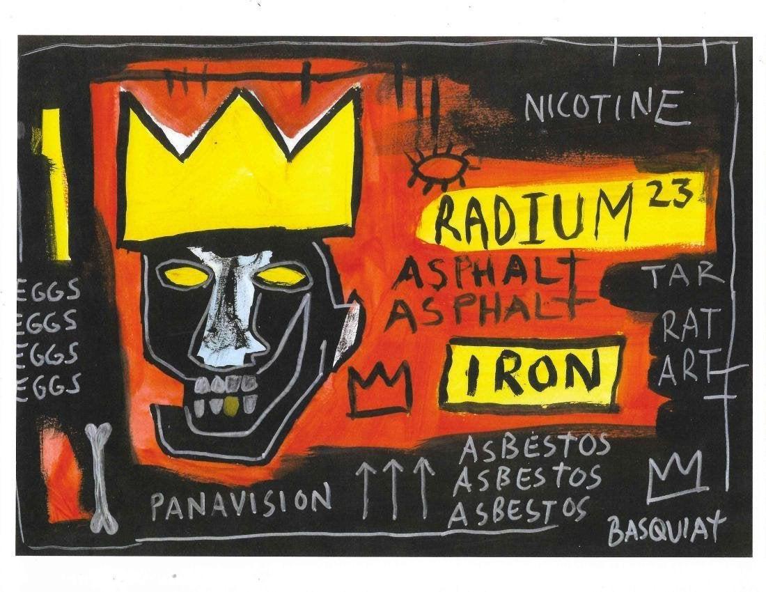 After Jean Michel Basquiat Fine Art on Thick Paper: After Jean Michel Basquiat Fine Art on Thick Board. Jean-Michel Basquiat ; December 22, 1960 Â– August 12, 1988) was an American artist of Haitian and Puerto Rican descent. Basquiat first achieved 