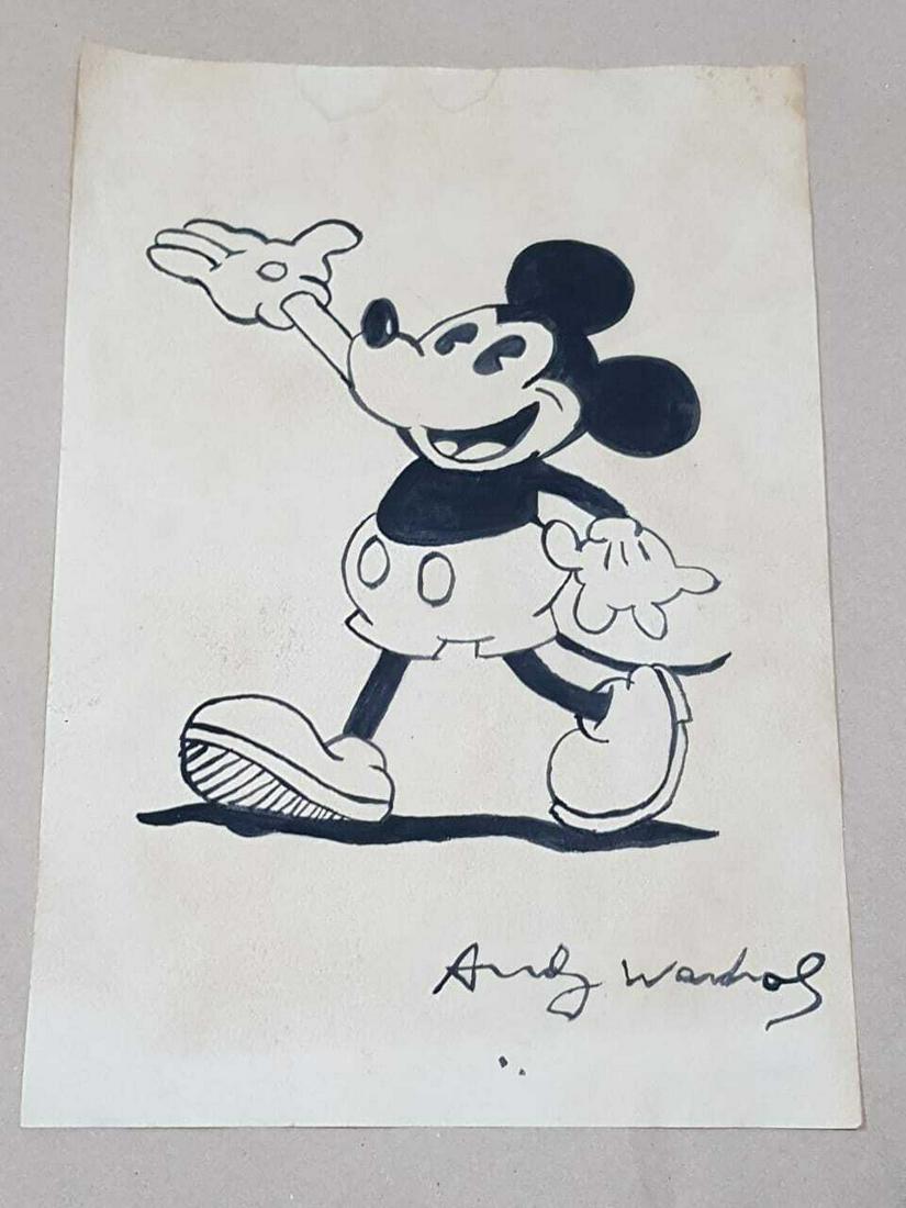 Andy Warhol Mixed Media on Paper signed (1 of 2)